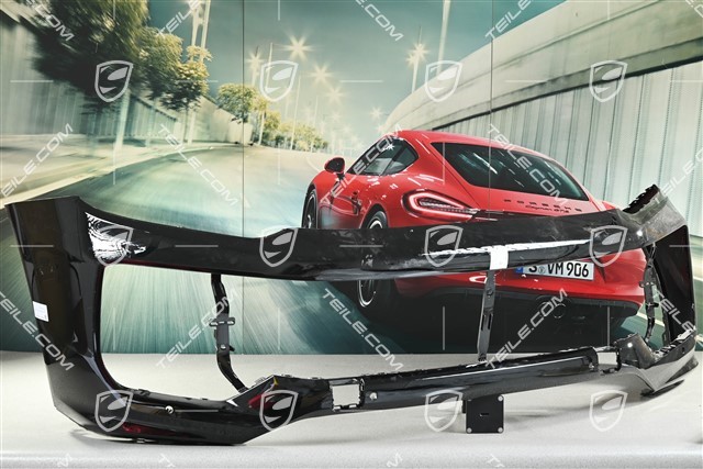 Turbo GT front bumper, with PDC holes, painted in black