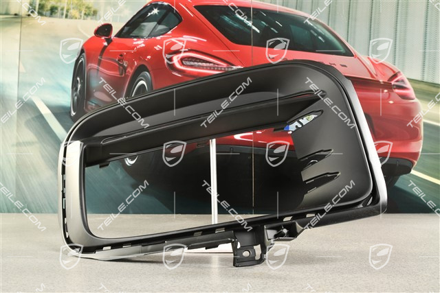 Turbo, Front bumper, side ventilation grille, Black matte, R