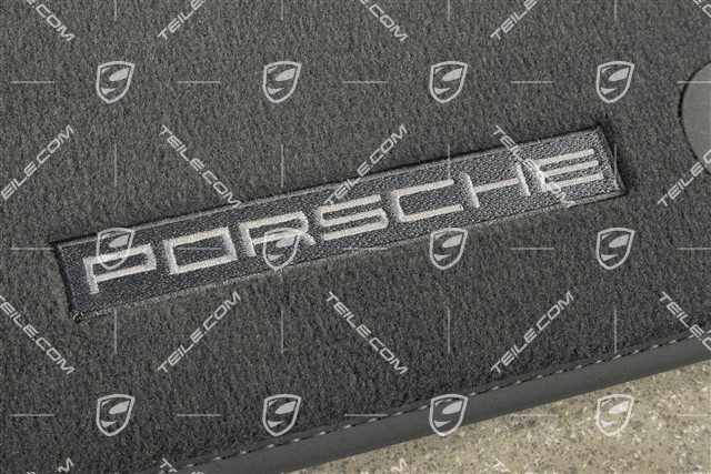 Foot mats set, 4 parts, slate grey