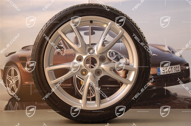 18-inch Carrera IV wheel set, wheels 8J x 18 ET57 + 11J x 18 ET51 + NEW tyres 235/40 R18 + 295/35 R18