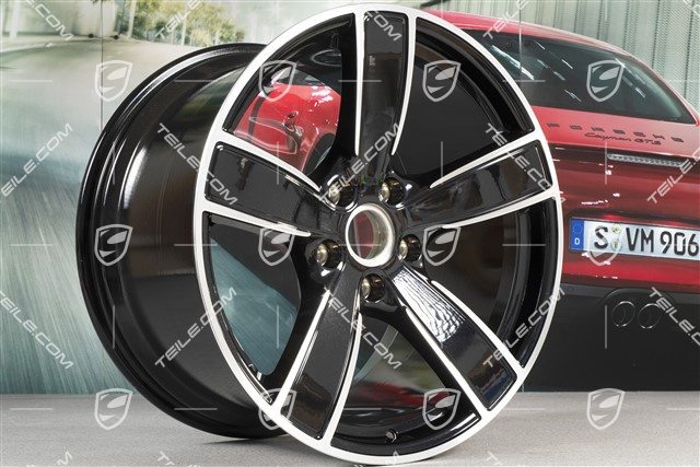 20-inch wheel rim set Carrera Sport, 8,5J x 20 ET49 + 11,5J x 20 ET56, Jet Black Metallic