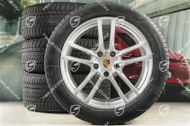 20-inch Cayenne COUPE Sport winter wheel set, rims 9J x 20 ET50 + 10,5J x 20 ET55 +  Continental winter tyres 275/45 R20 + 305/40 R20, with TPMS