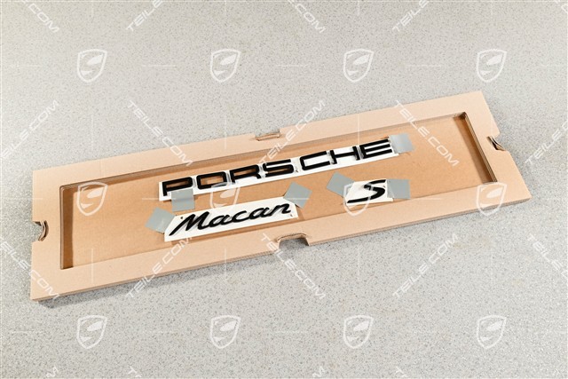 Macan S Badge / Emblem, glossy black