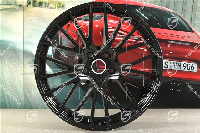 22-inch RS Spyder wheel rim, front, 10J x 22 ET48, black satin-matt