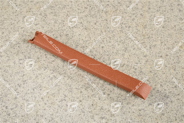 Front seat rail adjuster cover, rear, Chestnut brown, R