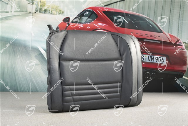 Back seat backrest, leather, metropole blue, Cabrio, R