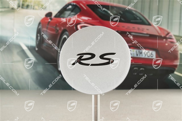 Center cap, Silver with black logo, RS