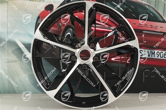 21" Felgensatz Cross Turismo Design, 9,5J x 21 ET60 + 11,5J x 21 ET66, schwarz hochglanz mit glanzgedrehter Stirnfläche