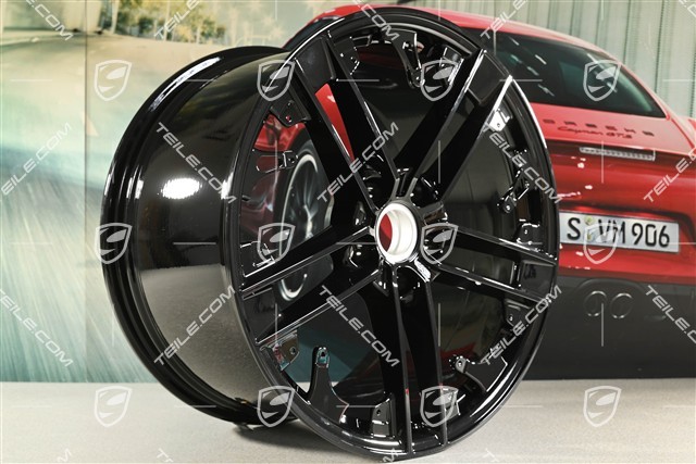 21" Felga Exclusive Design, 11,5J x 21 ET66, tylna, czarny wysoki połysk, L