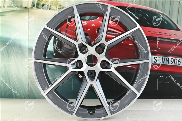 20+21" Carrera S Felgensatz, 8,5J x20 ET50 + 11,5J x 21 ET79, Wanadium Grey