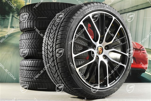 21" Winterräder Satz "Exclusive Design Sport", Felgen 9,5 J x 21 ET71 + 10,5 J x 21 ET71 + Pirelli Sottozero III Winterreifen 275/35 R21 + 315/30 R21, in Schwarz Hochglanz