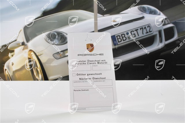Porsche Classic Anhänger Ölwechsel-Service, 20W50, deutsch