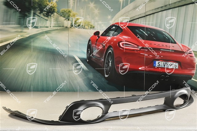 Untere Abdeckung / Diffusor, Stoßstange hinten, Turbo, Schwarzmatt