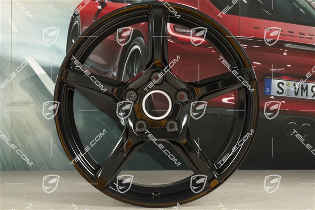 18" Felga Boxster IV, 8J x 18 ET57, czarny wysoki połysk