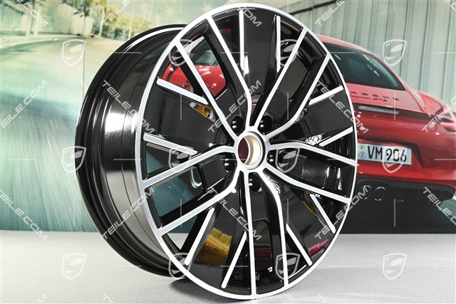 21-inch Macan Design wheel rim, 8.5J x 21 ET27, black high gloss