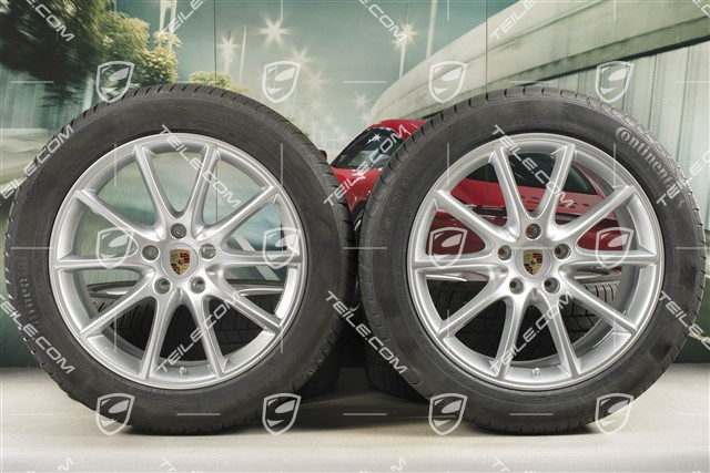 20-inch Cayenne COUPE Design winter wheel set, rims 9J x 20 ET50 + 10,5J x 20 ET55 +  Continental winter tyres 275/45 R20 + 305/40 R20, with TPMS