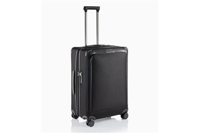 Porsche Design Roadster Nylon 4W Trolley, aus wasserabweisendem Nylon und Leder, schwarz, Größe M / 89 Liter, 310 x 470 x 680 mm