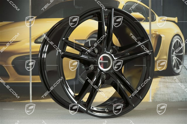 18-inch Boxster S II wheel, 9J x 18 ET43, black high gloss