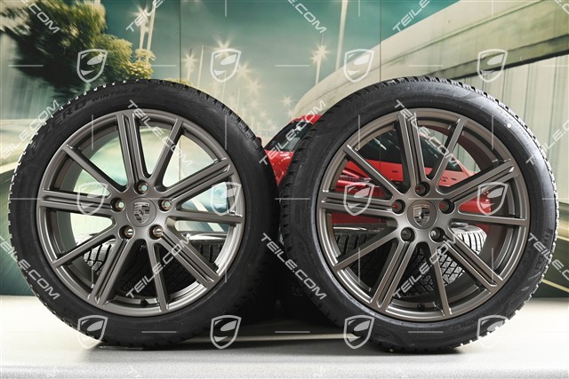 20" Panamera Turbo Winterräder Satz, Felgen 9,5J x 20 ET71 + 10,5J x 20 ET71 + NEUE Pirelli Winterreifen 275/40 R20 + 315/35 R20, Turbonit
