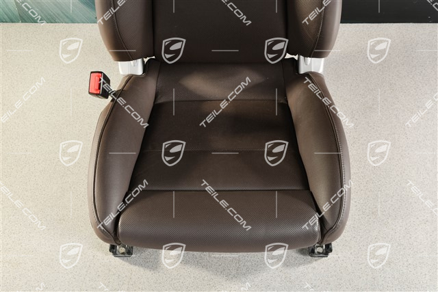 Seat, el. adjustable, 14-way, lumbar, ventilation, leather, espresso, with Porsche crest, L