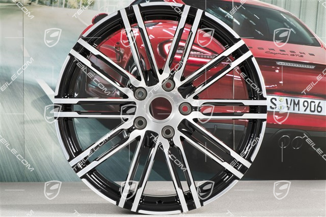 20-inch wheel rim, Turbo III, 8,5J x 20 ET57, black high gloss
