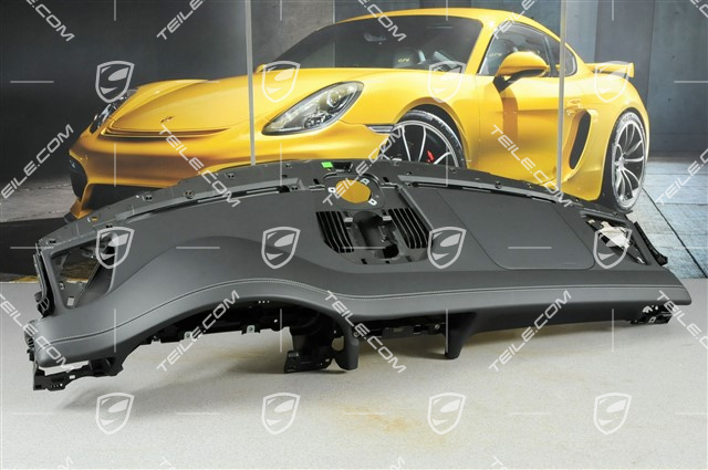 Schalttafel Verkleidung / Armaturenbrett, Oberteil, Leder, Schwarz/Platingrau