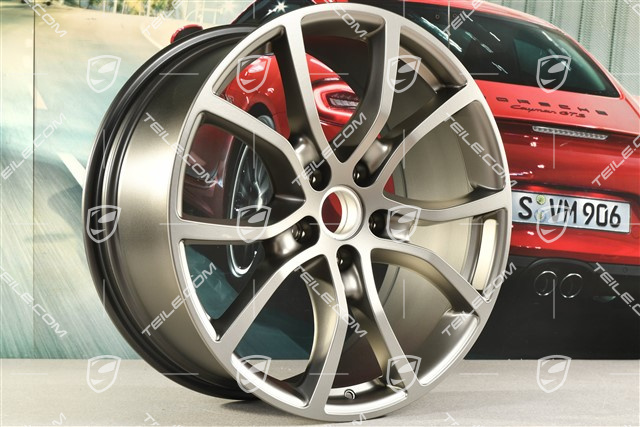 21-inch wheel rim, Exclusive Design, 9,5J x 21 ET46, Platinum satin-mat