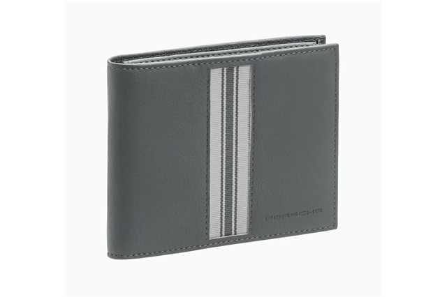 Men's Wallet, made of premium cowhide with embossed "PORSCHE" logo and textile stripe in Racing look, Heritage collection