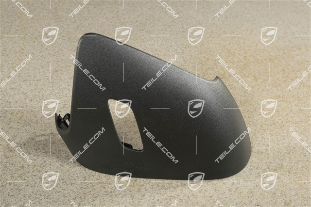 Spiegel, Blende unten, Schwarz / elektr. anklappbar, L