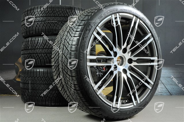 20-inch winter wheels set "Turbo", used rims 8,5J x 20 ET51 + 11J x 20 ET56 + NEW Michelin Pilot Alpin PA4 N1 winter tires 245/35 R20 + 295/30 R20, with TPM