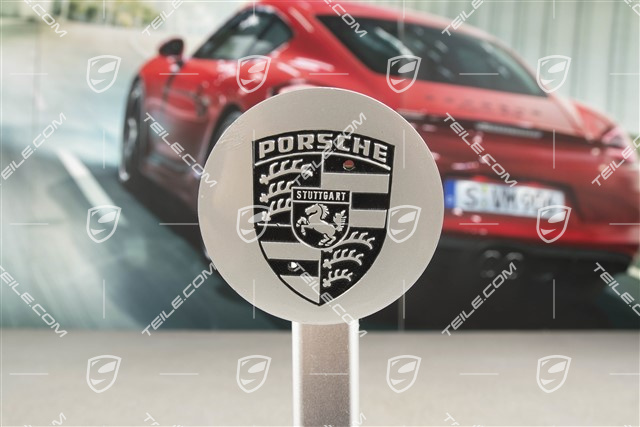 Radzierdeckel, Porsche Wappen in Schwarz