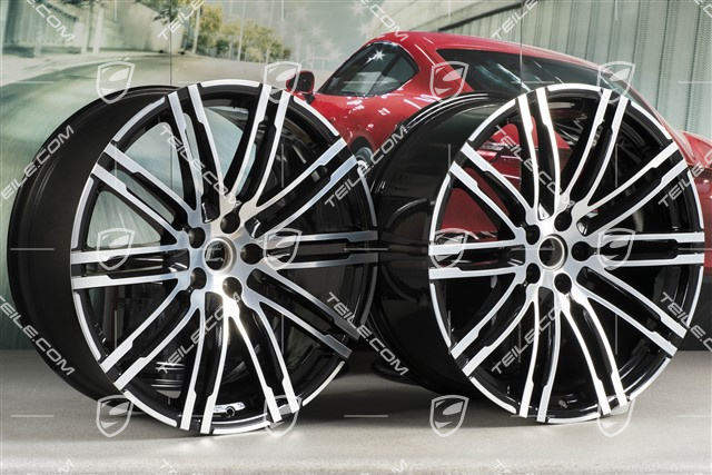 21" Felgensatz Turbo III, Felgen 10J x 21 ET19 + 9J x 21 ET26, schwarz hochglanz