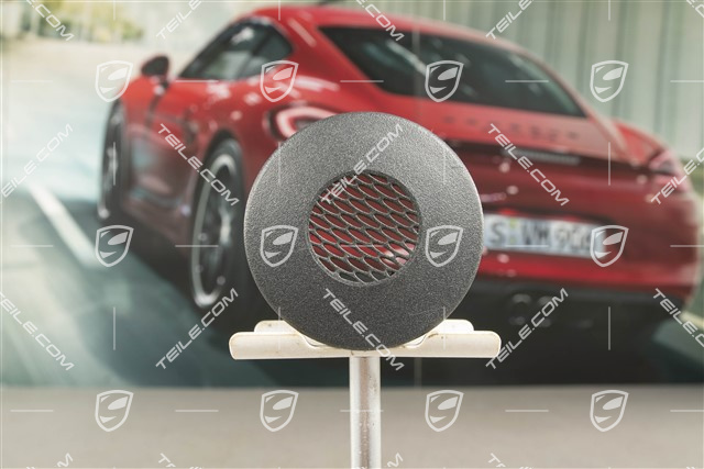 Dashboard side vent, cover / trim / rosette, Granite grey