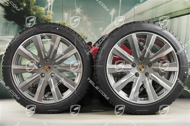 20-inch Taycan Tequipment Design winter wheel set, rims 9J x 20 ET54 + 11J x 20 ET60 + NEW Pirelli winter tyres 245/45 R20 + 285/40 R20