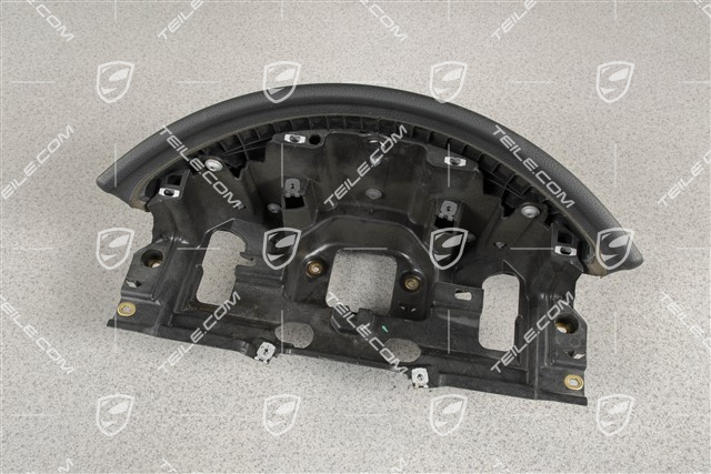 Dashboard trim / Instrument cluster cover, Leatherette, Black