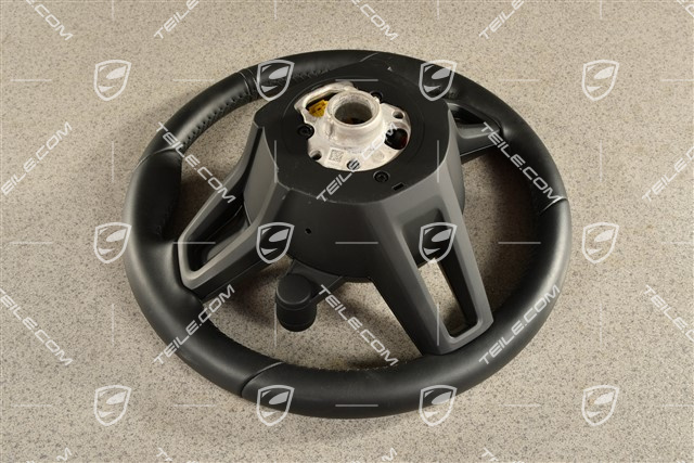 Sports Steering wheel GT leather, multifunction, heated, Basalt Black/Meranti Brown leather