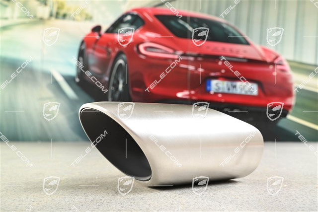Końcówka rury wydechowej, Panamera Hybrid, srebrna, R
