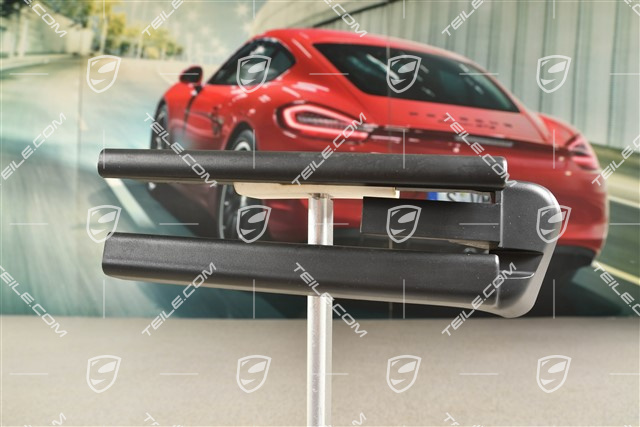 Front seat rail cover, rear, Black, R