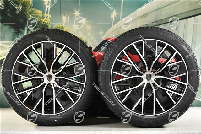21-inch Macan Design winter wheel set, rims 8,5J x 21 ET27 + 10,5J x 21 ET47 + NEW Pirelli winter tyres 255/45 R21 + 285/40 R21, black high gloss