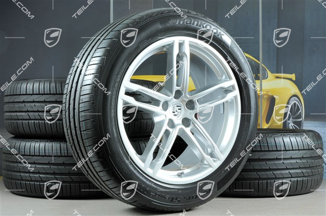 19-inch "Macan Turbo" summer wheels set, rims 8J x 19 ET21 + 9J x 19 ET21, summer tyres Hankook Ventus S1 evo2 235/55 R 19 + 255/50 R 19, with TPMS