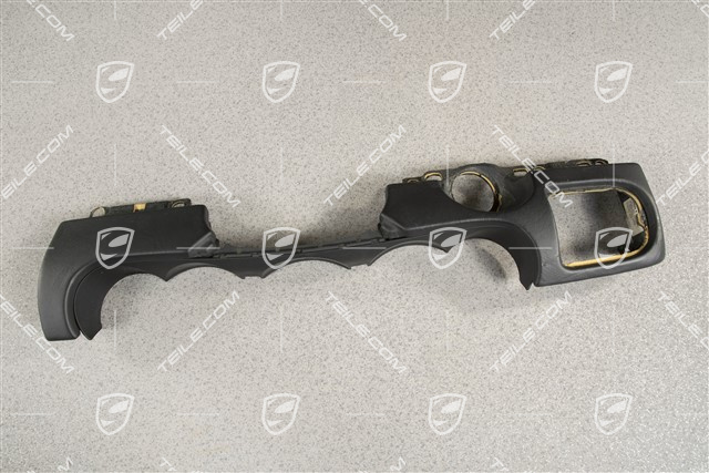 Trim lower section, Leather, Black