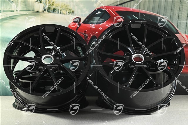 20" Felgensatz SPYDER, 8,5J x 20 ET57 + 10,5J x 20 ET47, in Schwarz Hochglanz