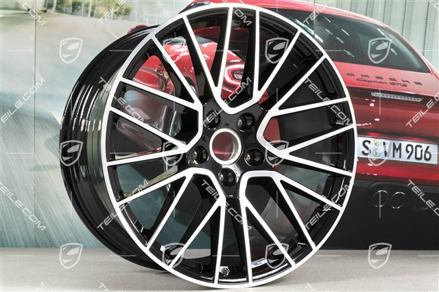 21-inch wheel rim, Cayenne RS Spyder, 11J x 21 ET49, black high gloss