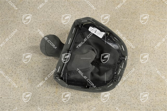 Schaltknopf, Alcantara, Schwarz