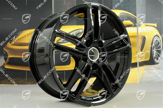 19" Felge Panamera TURBO, 9J x 19 ET60, schwarz hochglanz