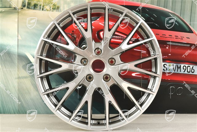 21-inch wheel rim Panamera Exclusive Design, 9,5J x 21 ET71, Platinum Silver Metallic