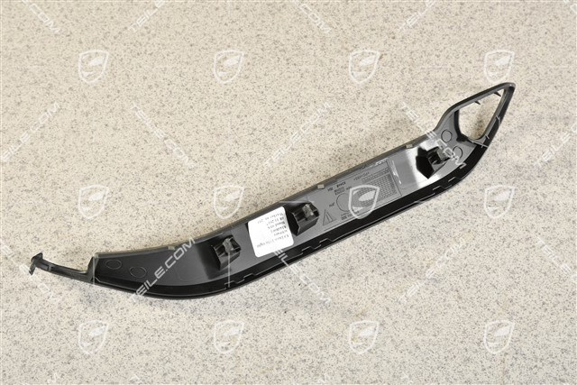 Centre console cover, Lateral, Black, R