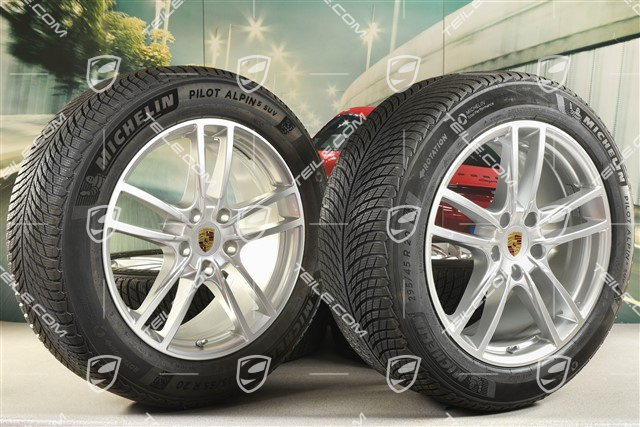 20-inch Cayenne Sport winter wheel set, rims 9J x 20 ET50 + 10,5J x 20 ET64 + NEW Michelin winter tyres 255/55 R20 + 295/45 R20, with TPMS