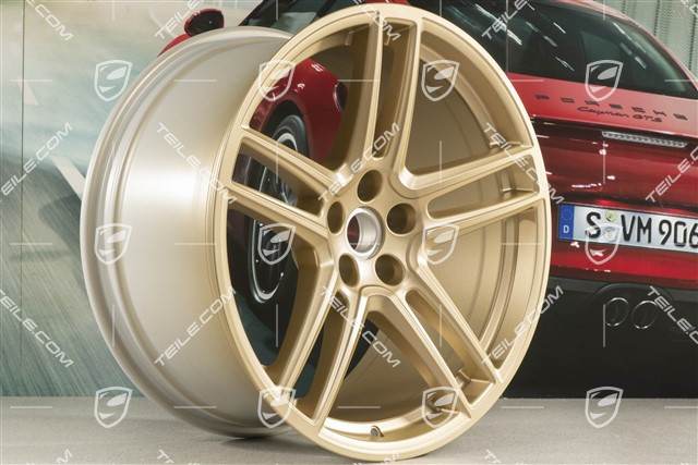 20" komplet felg "Macan Turbo", 9J x 20 ET26 + 10J x 20 ET19, CMS, aurum satynowy półmat