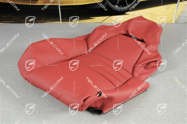 Cover, rear seats Premium Sport, leather smooth, Carrera red, L Cover, rear seats Premium Sport, leather smooth, Carrera red, L